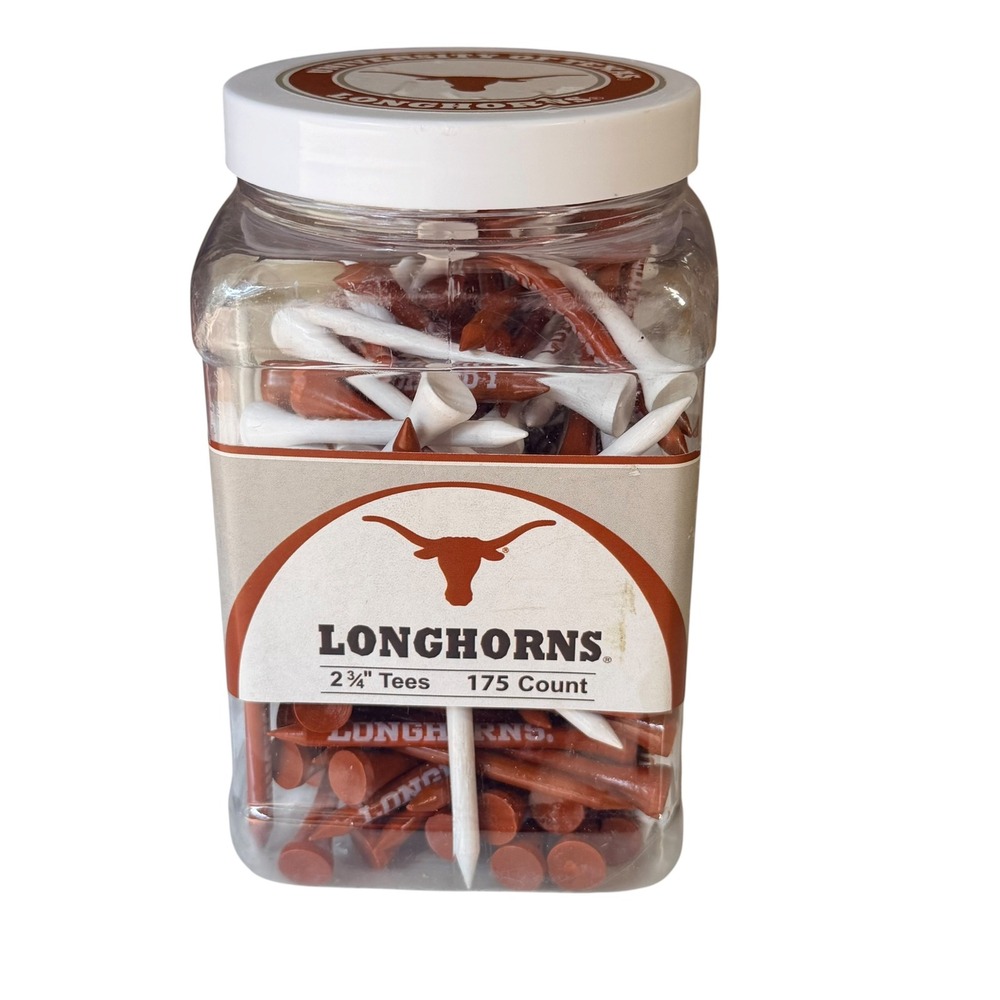 University of Texas Longhorns Golf Tees 175 Count 2 3/4 Inch Burnt‎ Orange White
